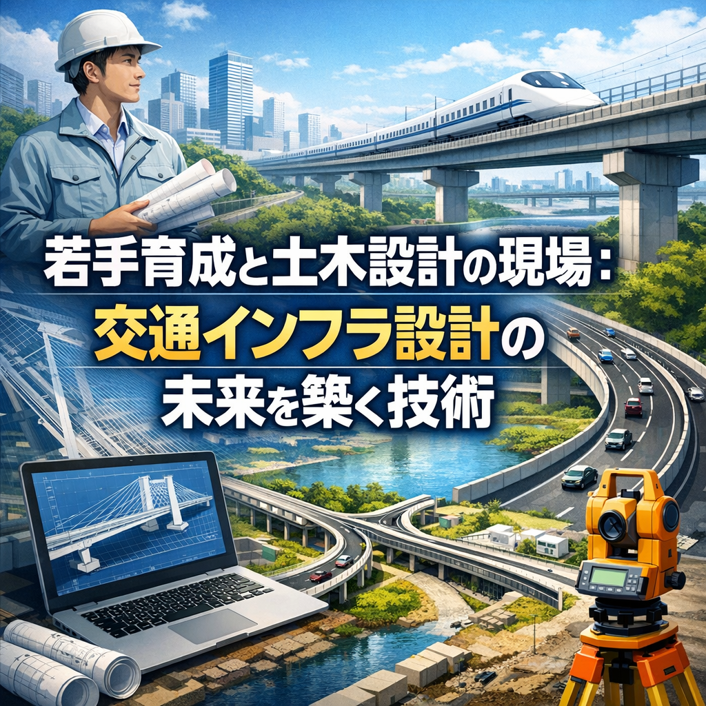 若手育成と土木設計の現場：交通インフラ設計の未来を築く技術