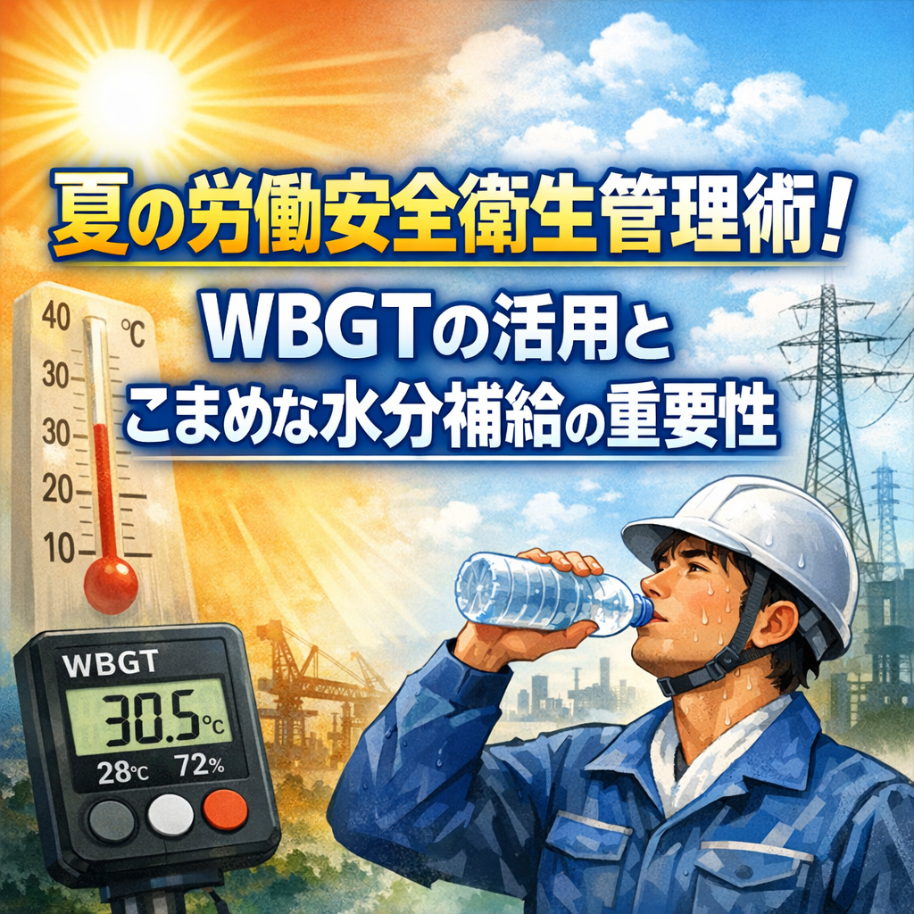 夏の労働安全衛生管理術！WBGTの活用とこまめな水分補給の重要性